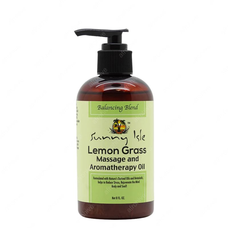 Sunny Isle Lemon Grass Oil for Massage & Aromatherapy 8oz - Revitalize ...